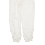 Womens Joggers White Tapered XL W38 L31
