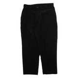 WOOLRICH Womens Corduroy Trousers Black Regular Tapered 90s W34 L26