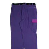 Belted Outdoor Womens Trousers Purple Regular Straight 90s W34 L32