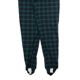 STARK Plaid Stirrups Womens Trousers Green Skinny 90s Wool W26 L30