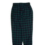 STARK Plaid Stirrups Womens Trousers Green Skinny 90s Wool W26 L30