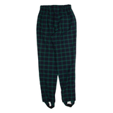 STARK Plaid Stirrups Womens Trousers Green Skinny 90s Wool W26 L30