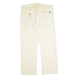 DIESEL Womens Corduroy Trousers Cream Regular Straight 90s W36 L28