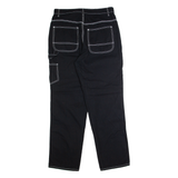 H&M DIVIDED Womens Trousers Black Regular Straight W30 L30
