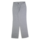 Houndstooth Womens Trousers Black Regular Straight W28 L33