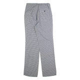 Houndstooth Womens Trousers Black Regular Straight W28 L33