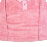 REGATTA Womens Fleece Pink Button Neck UK 12