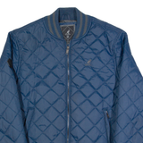 KANGOL Mens Quilted Jacket Blue M