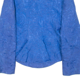 FAUST Womens Blazer Jacket Blue Knit S