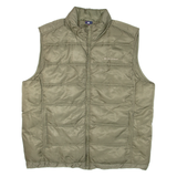 CONVERSE Insulated Mens Puffer Gilet Green Nylon L