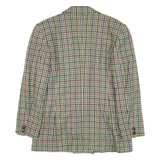BERND BERGER Womens Blazer Jacket Green Knit Wool 90s Check M