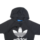 ADIDAS Cropped Womens Black Hoodie UK 12