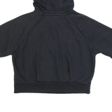 ADIDAS Cropped Womens Black Hoodie UK 12