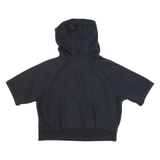ADIDAS Cropped Womens Black Hoodie UK 12