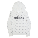 ADIDAS Womens White Hoodie S