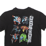 MARVEL Heroes Boys T-Shirt Black Crew Neck 5-6Y