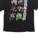 MARVEL Heroes Boys T-Shirt Black Crew Neck 5-6Y