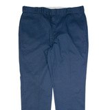 DICKIES Workwear Mens Trousers Blue Regular Straight W44 L36