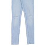 LEVI'S 711 Distressed Womens Jeans Blue Slim Skinny Stone Wash W25 L30