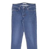 LEVI'S 711 Customised Womens Jeans Blue Slim Skinny Stone Wash W28 L28