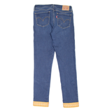 LEVI'S 711 Customised Womens Jeans Blue Slim Skinny Stone Wash W28 L28
