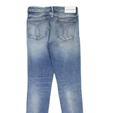 CALVIN KLEIN JEANS Womens Jeans Blue Slim Skinny Stone Wash W28 L29