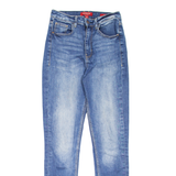GUESS High Rise Womens Jeans Blue Slim Skinny Stone Wash W26 L29