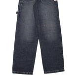SPOT GANG Carpenter Womens Jeans Blue Loose Straight Stone Wash W26 L31