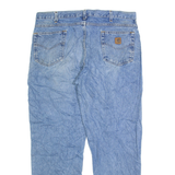 CARHARTT Mens Jeans Blue Relaxed Straight Stone Wash W40 L32