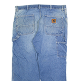 CARHARTT Carpenter Mens Jeans Blue Relaxed Straight Stone Wash W36 L26