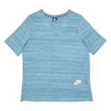 NIKE Womens T-Shirt Blue Viscose M