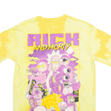 PULL & BEAR Mens T-Shirt Yellow XS