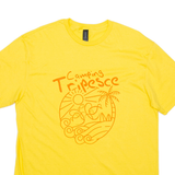 GILDAN Mens T-Shirt Yellow L