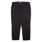 BARBOUR Womens Trousers Black Relaxed Tapered W36 L28