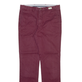TOMMY HILFIGER Mens Trousers Maroon Slim Straight W32 L32