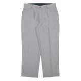 CLUB OF COMFORT Mens Trousers Grey Relaxed Tapered Wool W33 L28