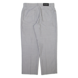 CLUB OF COMFORT Mens Trousers Grey Relaxed Tapered Wool W33 L28