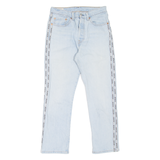 LEVI'S 501 BIG E Jeans Spell-Out Womens Blue Straight Stone Wash W27 L26