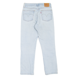 LEVI'S 501 BIG E Jeans Spell-Out Womens Blue Straight Stone Wash W27 L26