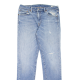 LEVI'S 511 Jeans Distressed Mens Blue Slim Straight Stone Wash W30 L32