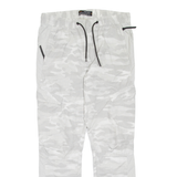 ANGELO LITRICO Camo Mens Trousers Grey Regular Tapered W34 L30