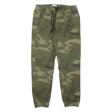PULL&BEAR Camo Womens Trousers Green Regular Tapered W30 L27