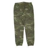 PULL&BEAR Camo Womens Trousers Green Regular Tapered W30 L27