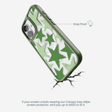 Clear Green Glow iPhone 17 Case With Forest Floor Ridge (MagSafe included)