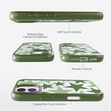 Clear Green Glow iPhone 17 Case With Forest Floor Ridge (MagSafe included)
