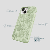 Sage Green Green Oasis iPhone 13 Case