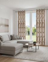 Anydrape Brown Luxury Retro Curtains – Modern Textured Drapes for Living Room, Bedroom & Dining Decor