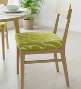 Anyseat Chair Cover Gold and White Crack Linear Design Stretch Seat Cover for Home Dinning Kitchen Washable Removable