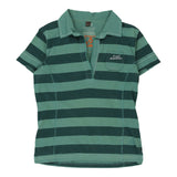 Napapijri Striped Polo Shirt - Large Green Cotton