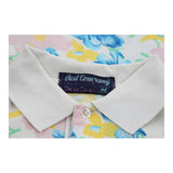 Best Company Floral Polo Shirt - Medium White Cotton